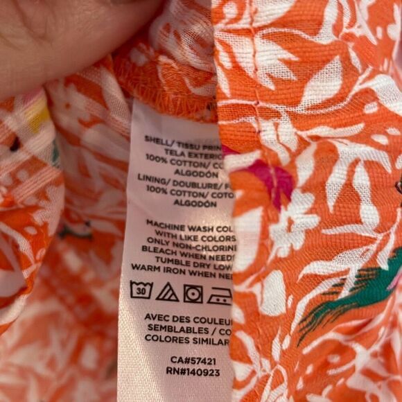 Loft NWOT bird floral peplum tie back tank 2 - Picture 6 of 11